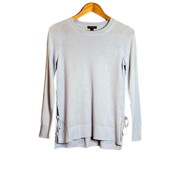 J. Crew 100%‎ Merino Wool Sweater in Faded Peri Blue | Soft Tie-Side Knit - Picture 1 of 11